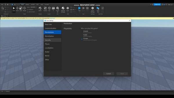 Что такое Game settings в роблокс студио?