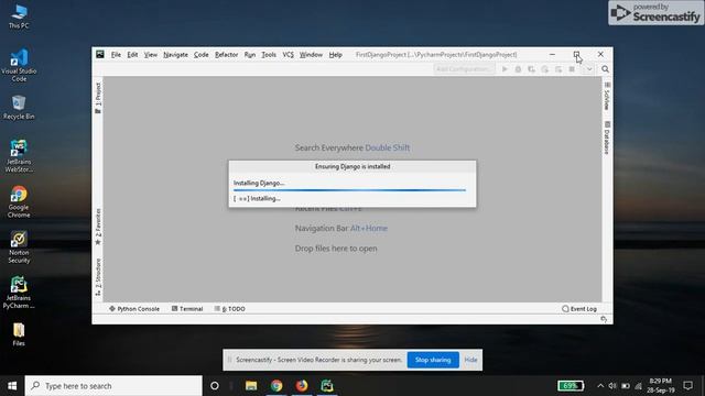 Starting Django Project on Windows - PyCharm Professional смотреть онлайн