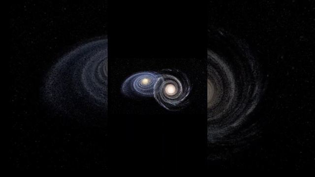 Collision of Andromeda and Milky Way Galaxy смотреть онлайн