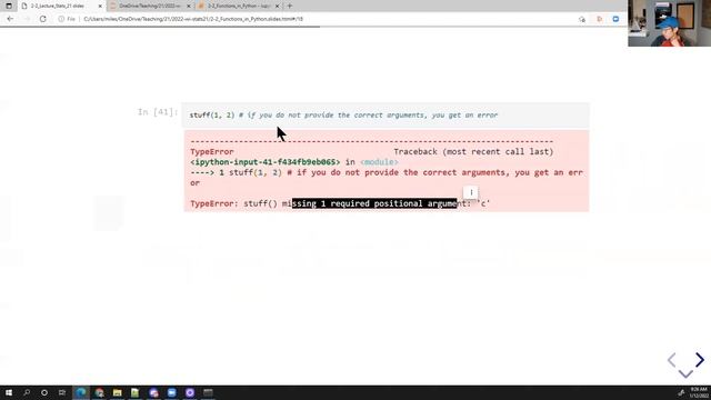 Stats 21 - 2022-01-12 - Week 2 Wednesday - Functions in Python смотреть онлайн
