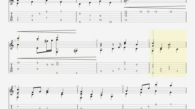 The Legend (Deltarune Chapter 1) - Ноты/Табулатура для гитары смотреть онлайн