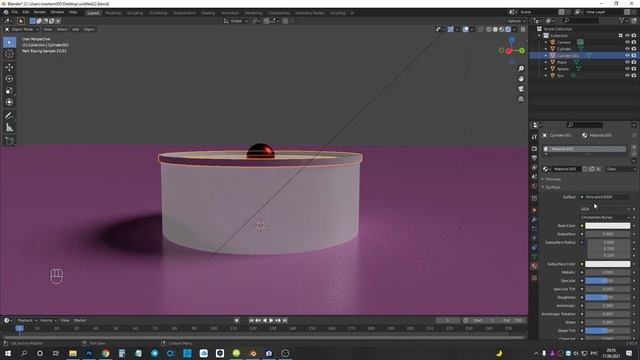 Физика объектов в Blender 2.9 и рендер в Cycles 3.0 смотреть онлайн