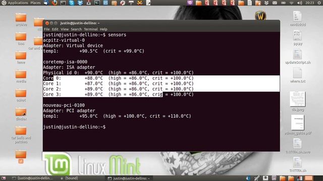 check CPU temperature in Linux Mint 14 смотреть онлайн