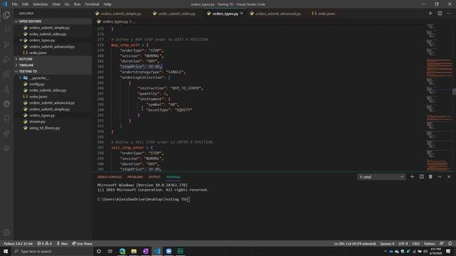 How to Use the TD Ameritrade Python API Library | Placing Orders Pt.2 смотреть онлайн