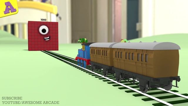 Big Numberblocks Cube in the face! Crash Test Partee! смотреть онлайн
