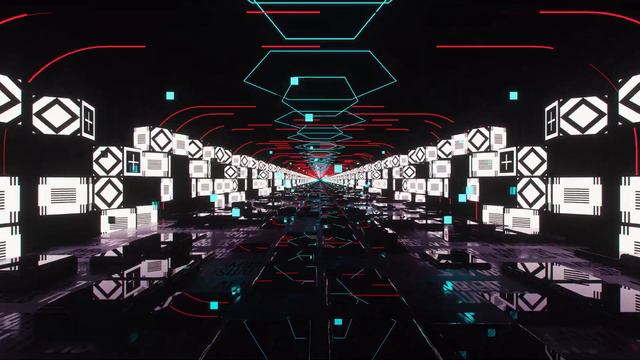 Cyberpunk Style Infinite Corridor Loop (1 Hour Relaxing, Satisfying, VJ Loop, Screensaver, ASMR) 4K смотреть онлайн