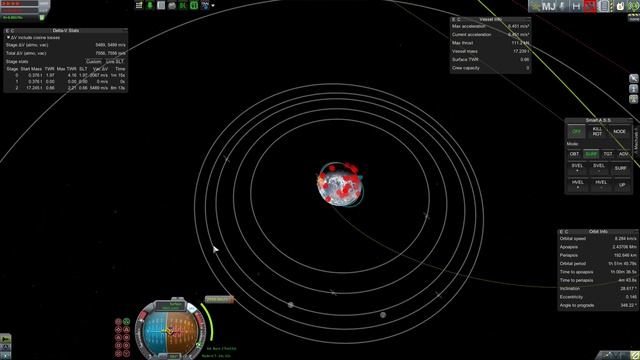 KSP-RSS #31 Как летать на Луну и строим сеть при помощи Атлас 5 смотреть онлайн