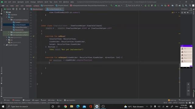 Swipe and Drag RecyclerView Item using ItemTouchHelper class | Android Tutorial. смотреть онлайн