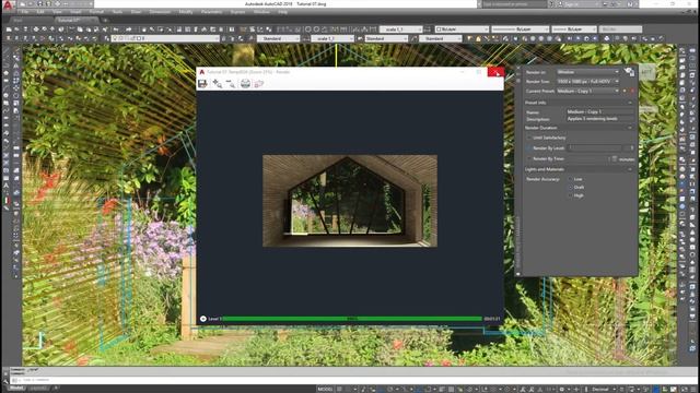 Tutorial AutoCAD 07: inserimento e rendering di uno sfondo in una scena смотреть онлайн