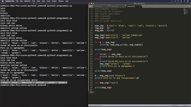 Python 3 Lección 11 Diccionarios, ¿qué son , cómo y cuándo usarlos? смотреть онлайн