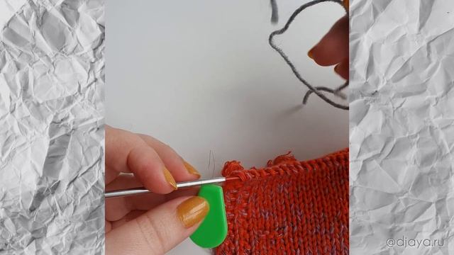 Как просто перебросить петли на бросовую нить смотреть онлайн