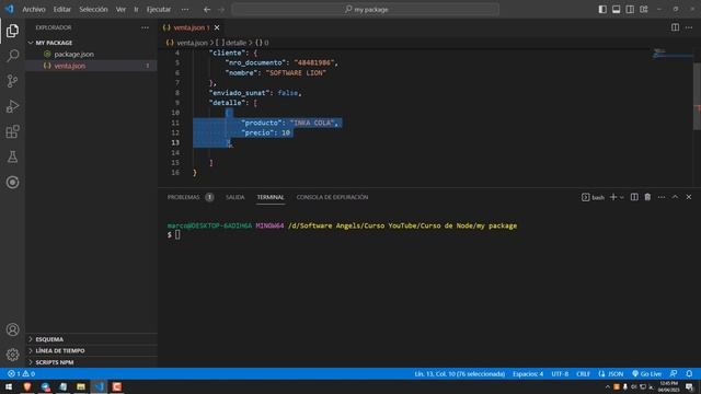 N° 11 | NPM: Crear Paquete & Estructura de JSON | Curso de NodeJS con Express смотреть онлайн
