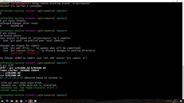 [Git v22] Commitok visszavonása (git reset) смотреть онлайн