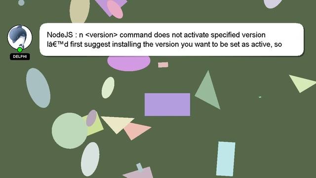 NodeJS : n version command does not activate specified version смотреть онлайн