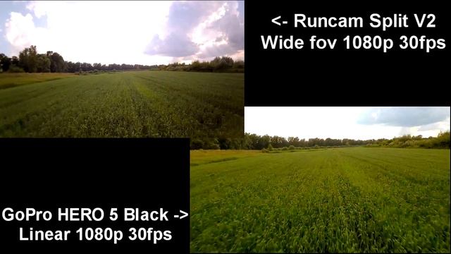 Runcam SPLIT V2 vs GoPro HERO 5 Black side by side comparison смотреть онлайн