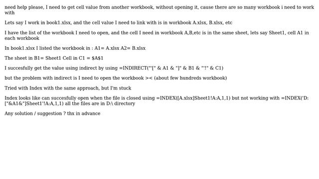 Excel, how to get cell value from another workbook, using cell value as a reference смотреть онлайн