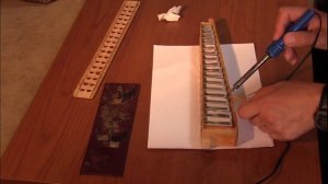 Баян тульский ремонт планки с голосами первого ряда склейка и воск.