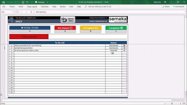 Daily-Weekly-Monthly Task List Template | Checklist in Excel смотреть онлайн