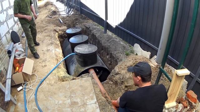 Автономная канализация для дома | Поставили септик Диамант в деревне смотреть онлайн