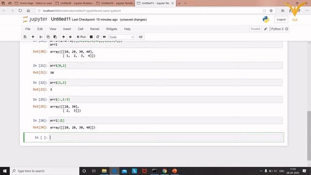 ARRAY INDEXING USING NUMPY IN DATA SCIENCE | Numpy tutorial for Data Science смотреть онлайн