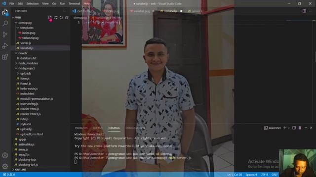 32. Variabel Di Dalam Template Node.js смотреть онлайн