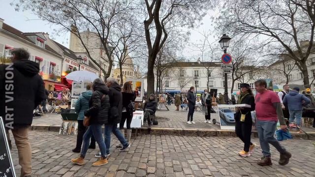 ??[PARIS] Montmartre (Place du Tertre) Atmosphère Live Streaming 12/MARCH/2023 смотреть онлайн