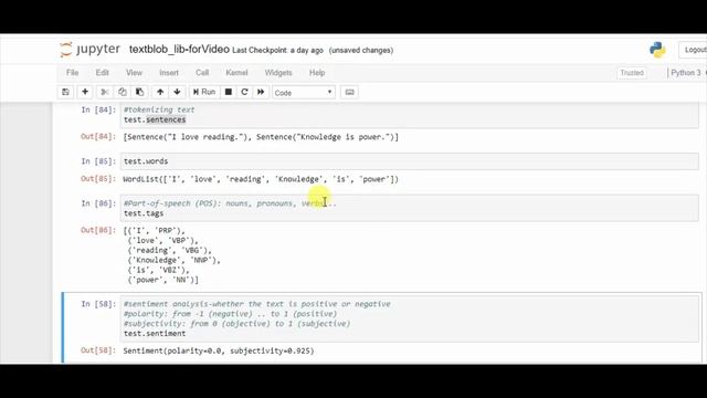 TextBlob Library شرح смотреть онлайн