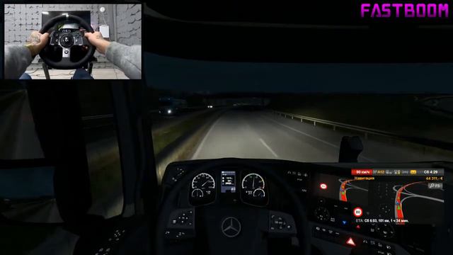 EURO TRUCK SIMULATOR 2 || Mercedes Benz Actros || Logitech g920 gameplay #3 смотреть онлайн