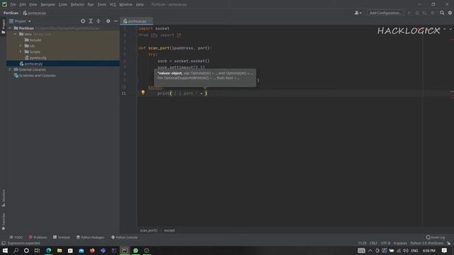 Python Hacking [ PORT SCANNER - 01 ] смотреть онлайн