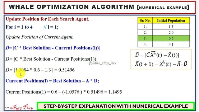 Learn Whale Optimization Algorithm Numerical Example || PART - 2 || ~xRay Pixy?? смотреть онлайн