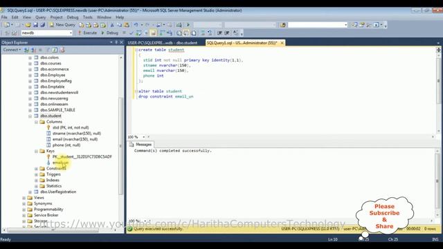 Add Drop Unique Constraint Existing SQL Server 2012 Single Multiple Table Columns смотреть онлайн
