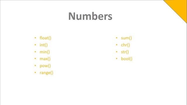 Python : Inbuilt Functions 1.2 смотреть онлайн