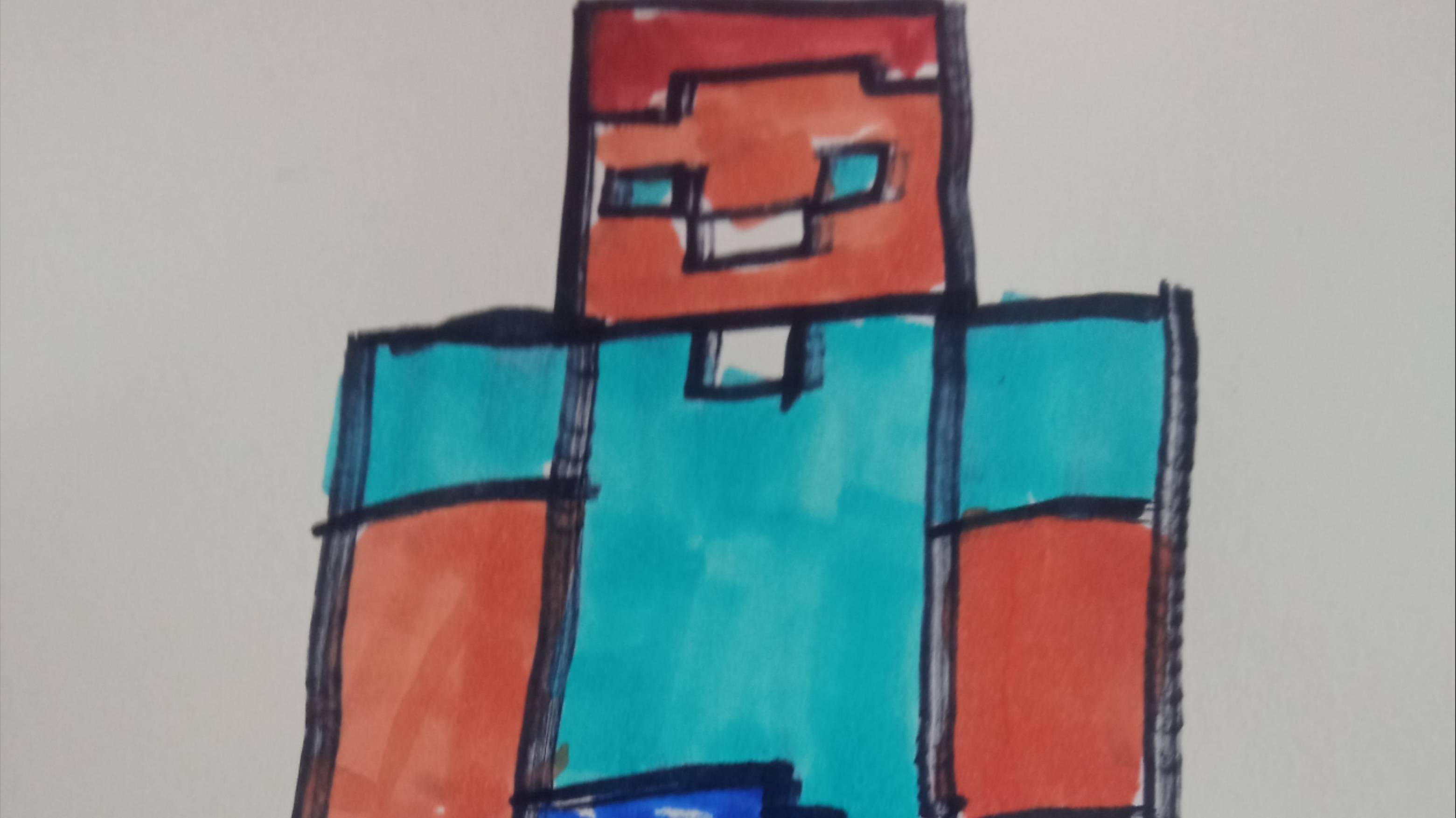 Рисую Стива из Маинкрафта