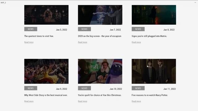 Vue Cinema Prototype desktop смотреть онлайн