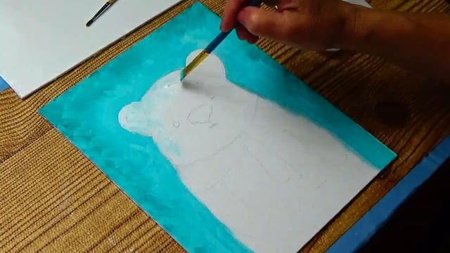 Иллюстративная картина || Рисуем медведя смотреть онлайн