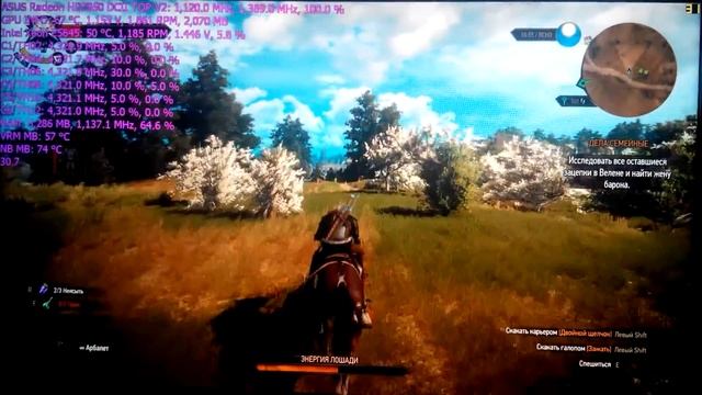 The Witcher 3 (MAX Settings), Xeon E5645 (4.32GHz), HD7950 (1120MHz), RAM 8Gb смотреть онлайн