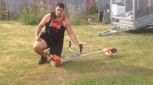 STIHL FS 420 FIRST START UP