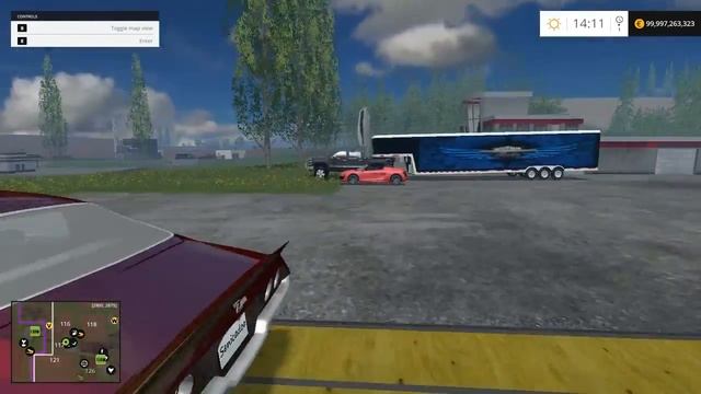 Farming Simulator 2015- Chevys Hauling Sports Cars To The Races! Mods! смотреть онлайн