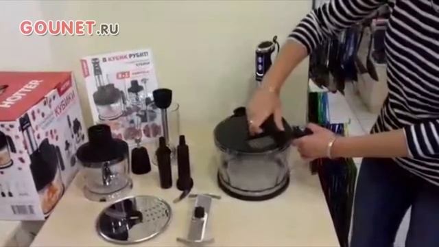 Интернет-магазин GOUNET.RU. Обзор кухонного комбайна ''Кубики'' HOTTER HX-2048