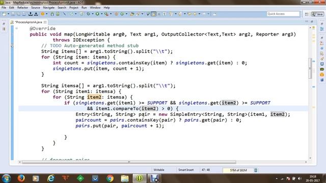 Project Market Basket Analysis: Explanation of ProcessApriori.java смотреть онлайн