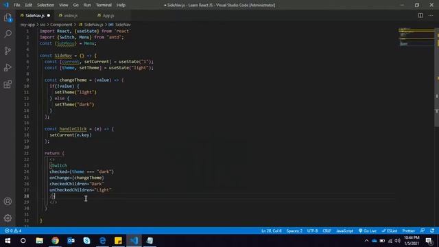 React Dark Mode in Side Navigation using Ant Design смотреть онлайн