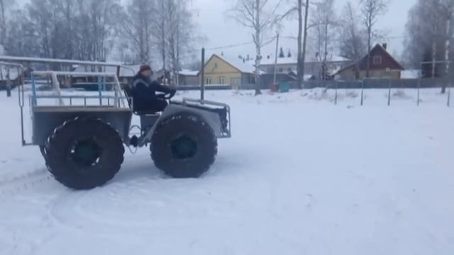 Вездеход самоделка Нафаня-2, на шинах низкого давления смотреть онлайн