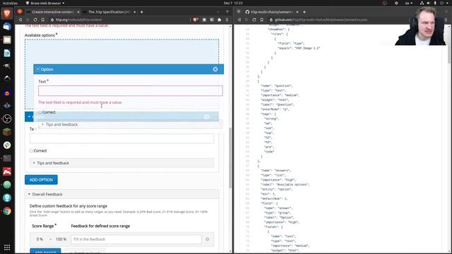 H5P Tutorials: semantics.json смотреть онлайн