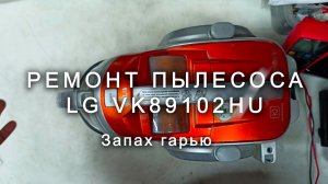 Ремонт пылесоса LG VK89102HU, сильный запах