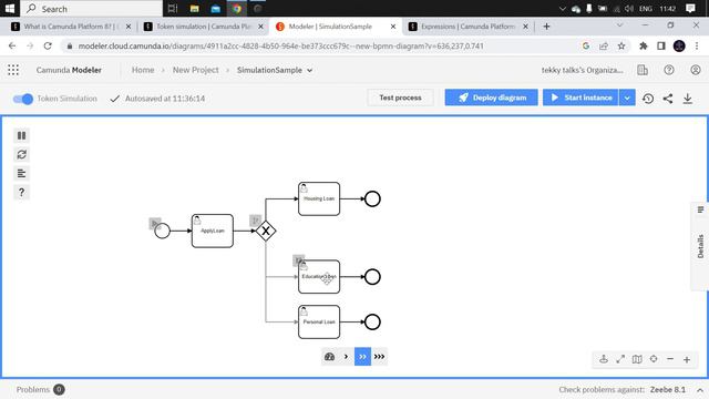 Token Simulator - Camunda 8 - Camunda BPMN Tutorial смотреть онлайн