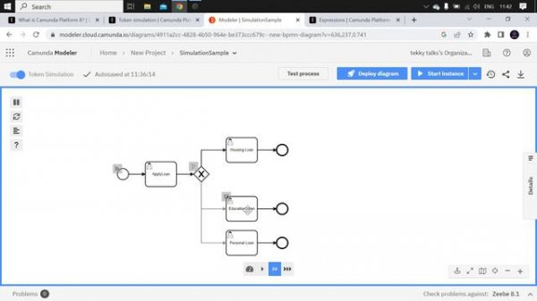 Token Simulator - Camunda 8 - Camunda BPMN Tutorial