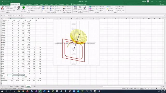 Excel Draw v5 Training Part 1 - Creating Basic CAD Objects inside Excel and Exporting DXF Documents смотреть онлайн