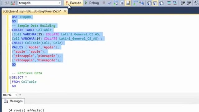 Effect of Collation on Resultset - SQL in Sixty Seconds #026 смотреть онлайн