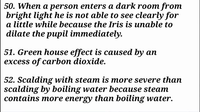 100 One Liner Of Everyday Science| General Knowledge|  #generalknowledge #everydayscience #oneliner