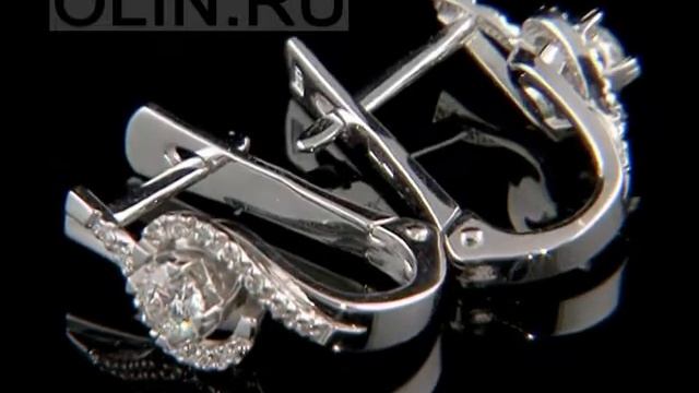 Бриллиантовые серьги из белого золота смотреть онлайн